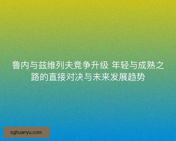 鲁内与兹维列夫竞争升级 年轻与成熟之路的直接对决与未来发展趋势 鲁内与兹维列夫竞争升级 年轻与成熟之路的直接对决与未来发展趋势